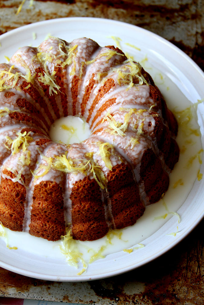 Lemon Poppy Seed Pound Cake, with Meyer Lemon Glaze A Cup of Sugar