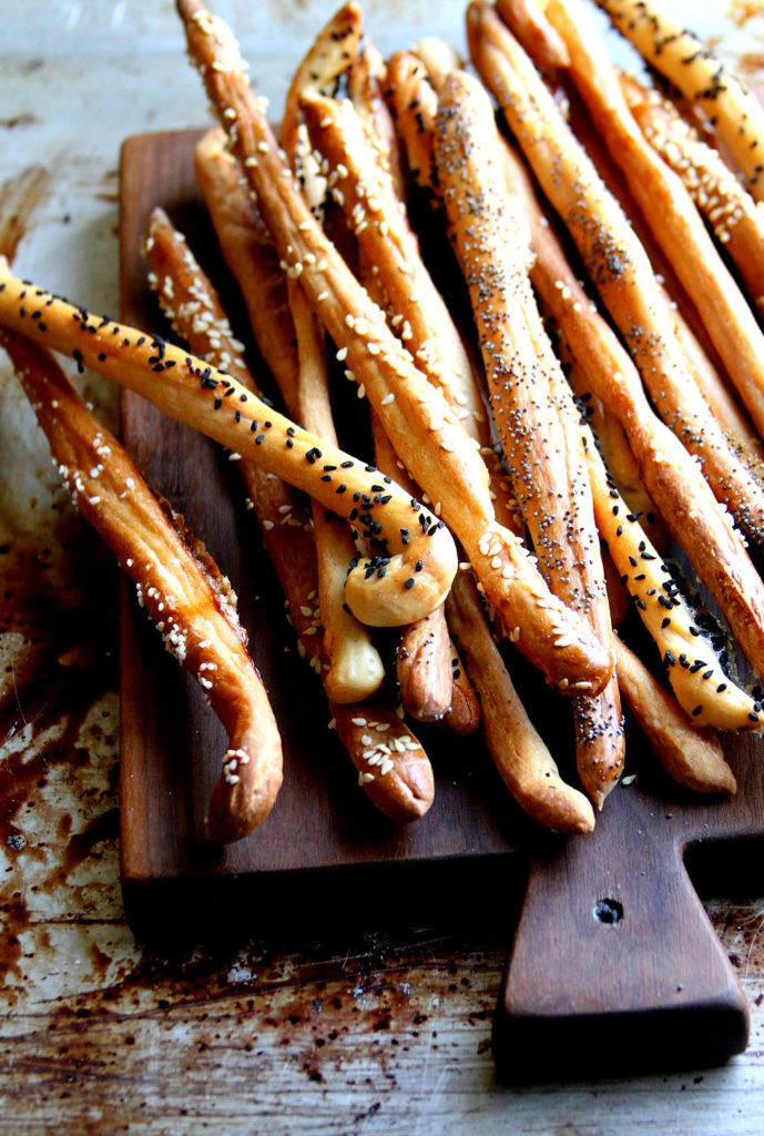 Sourdough Grissinistyle Bread Sticks, Mixed Flavors A Cup of Sugar