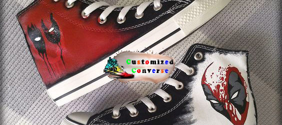 Deadpool Converse Shoes - converse shoes - custom converse - customized converse