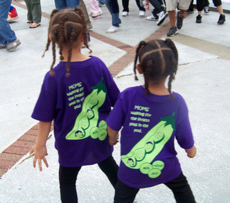 Girls Posing In Their March Of Dimes Team Shirts T-Shirt Photo