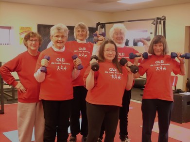 Old Ladies Exercising T-Shirt Photo