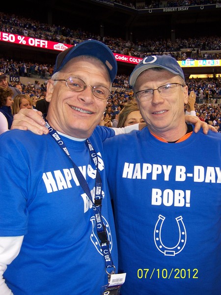 Bob And Lee At The Colts Game T-Shirt Photo