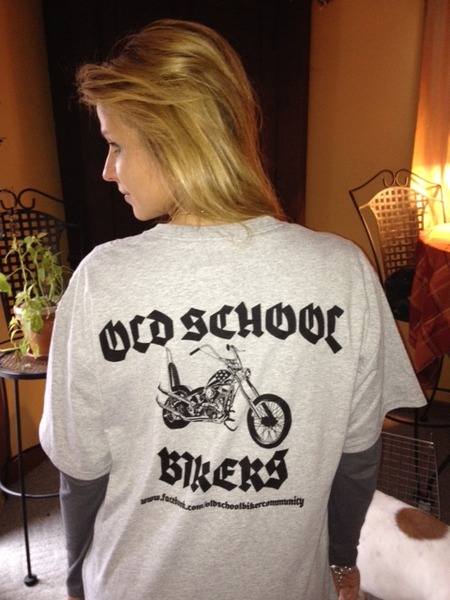 "O Ld Sc H Ool Bi K Er"    M   T-Shirt Photo