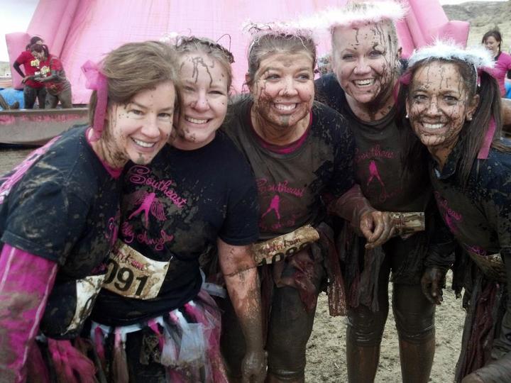 2013 Dirtygirl Mud Run   Southeast Muddy Angels!! T-Shirt Photo