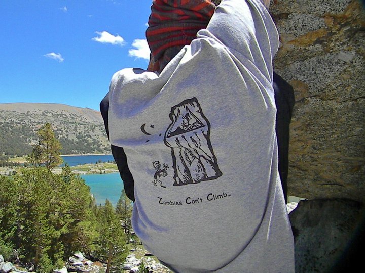 Zombies Can't Climb T-Shirt Photo