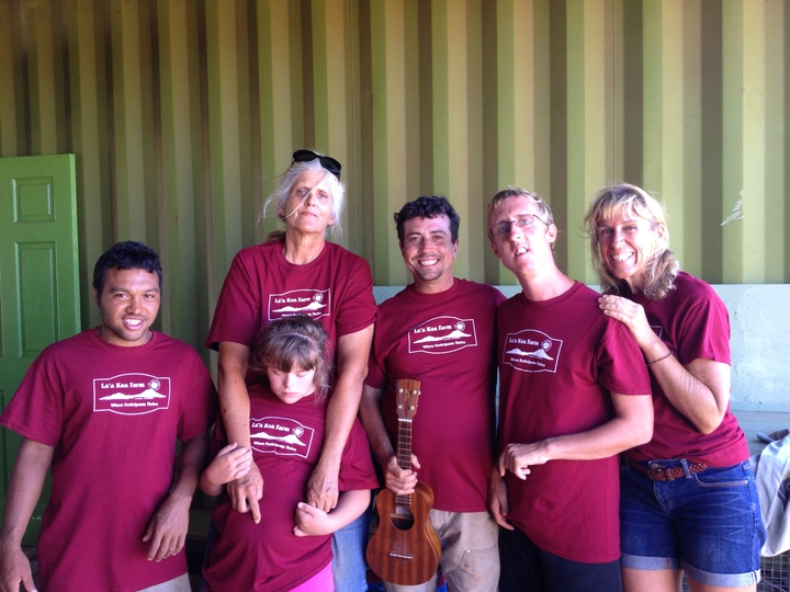 La'a Kea Wednesday Farm Crew Showing Off Their New Shirts T-Shirt Photo