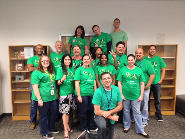 De Vry University Green Is How We Roll! T-Shirt Photo