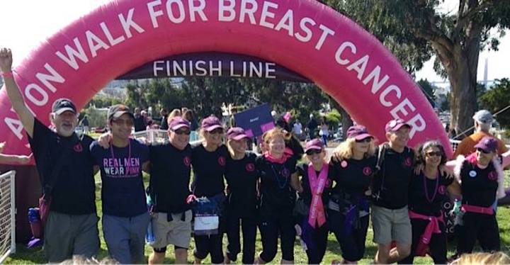 Crossing The Finish Line In The Sf Avon Walk For Breast Cancer T-Shirt Photo