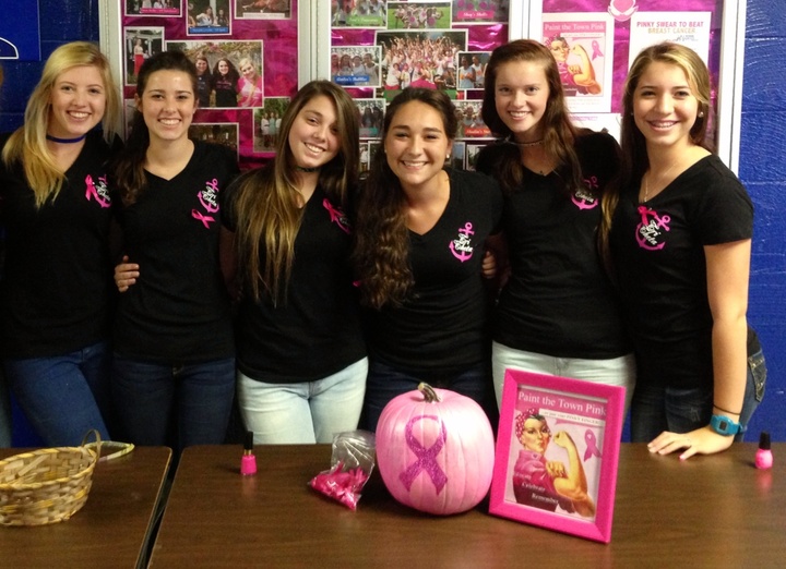 Tri Theta Painting Pinky Fingers Pink  T-Shirt Photo