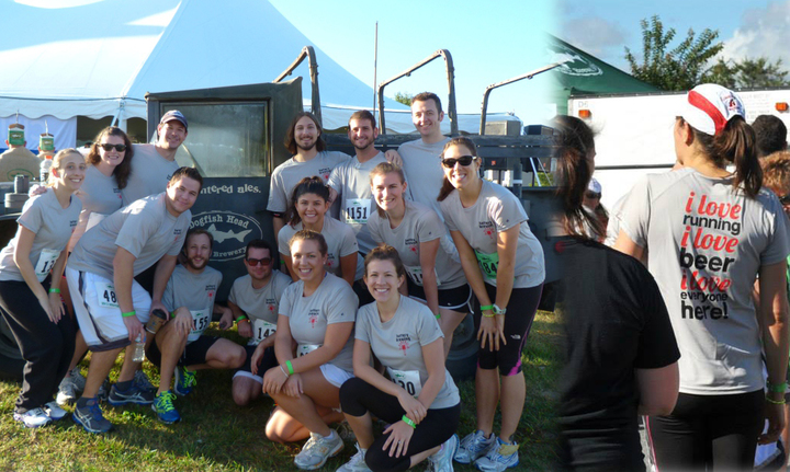 We Love Running! We Love Beer! We Love Everyone Here! T-Shirt Photo