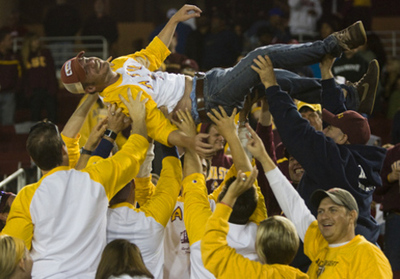 Asu Road Trip Members Celebrate 41 3 Victory At Stanford T-Shirt Photo