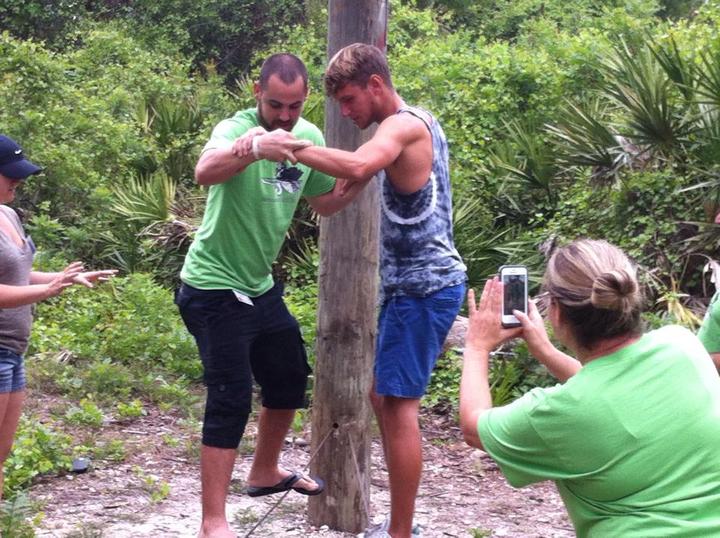 The Team Wearing The Green Customink Tees Won The Challenge! T-Shirt Photo