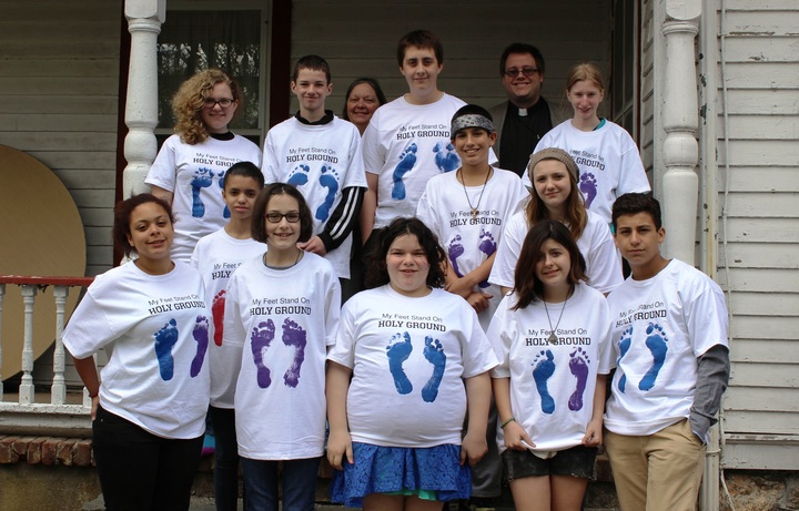Our Feet Stand On Holy Ground T-Shirt Photo