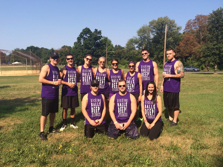 Kicking Balls Deep For Cancer! T-Shirt Photo