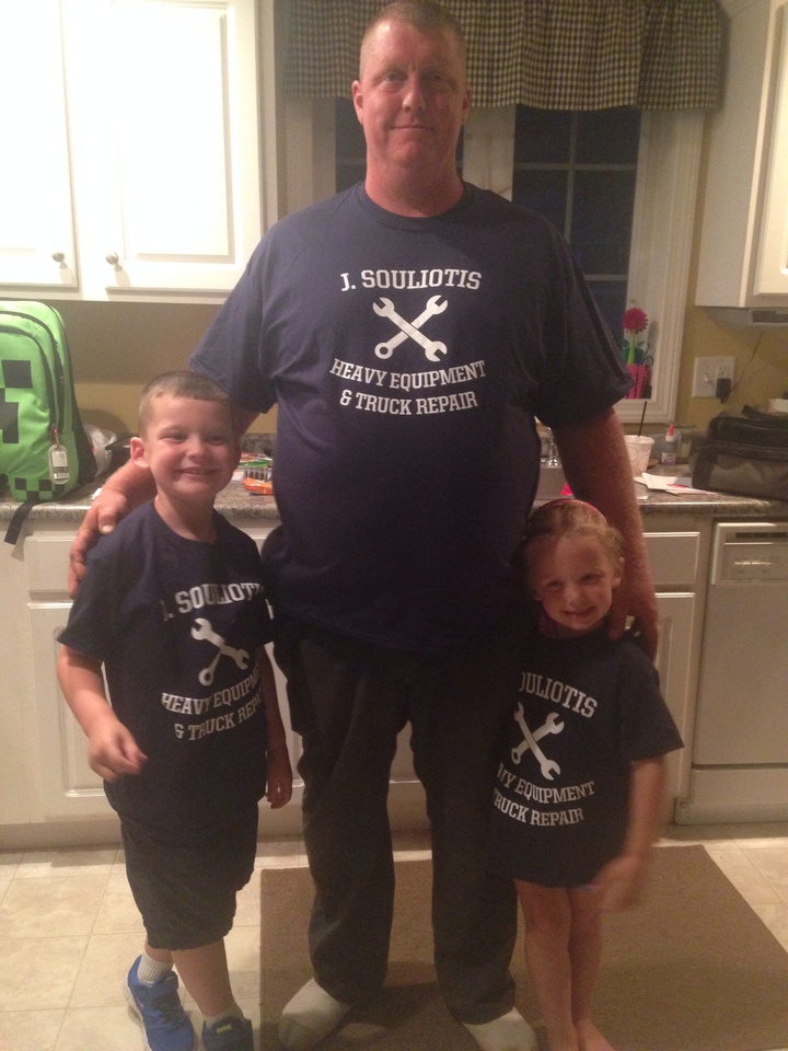 Dad And Kids T-Shirt Photo