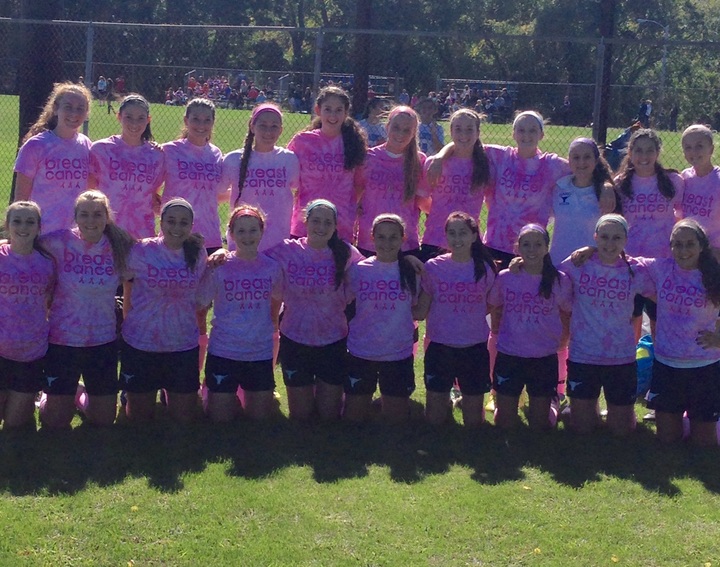 Peabody Soccer Kicks Out Cancer! T-Shirt Photo