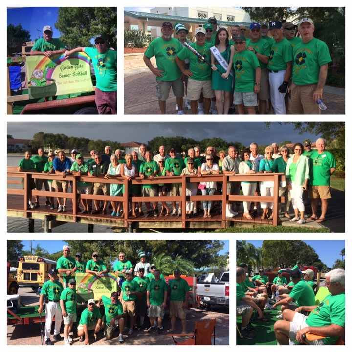 The Golden Gate Senior Softball League At The Naples, Florida St. Patrick's Day Parade And Party T-Shirt Photo