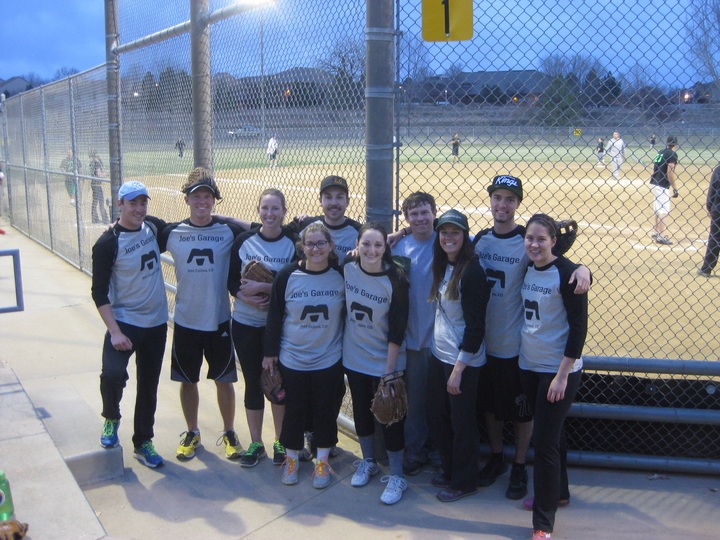 Joe's Garage   We're Still Working On Our Softball Skills But At Least We Look Good In Our Custom Ink Shirts! T-Shirt Photo
