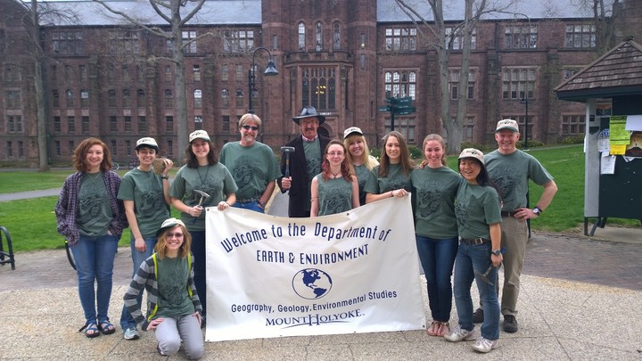 Mhc Geologists Show Off Their New Shirts. T-Shirt Photo