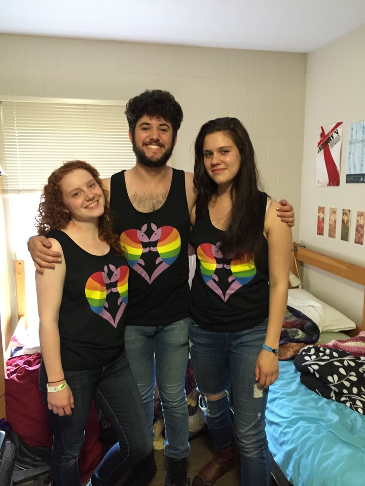 Loving Our Rainbow Armadillo Tanks. Thanks Custom Ink! T-Shirt Photo