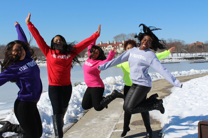 Not Only Do We Stay Prayerful, We Have Fun Doing It." #Cheerleadersfor Christ T-Shirt Photo