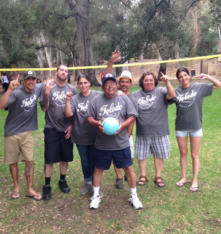 Toledo Family Reunion Volleyball Champs!! T-Shirt Photo