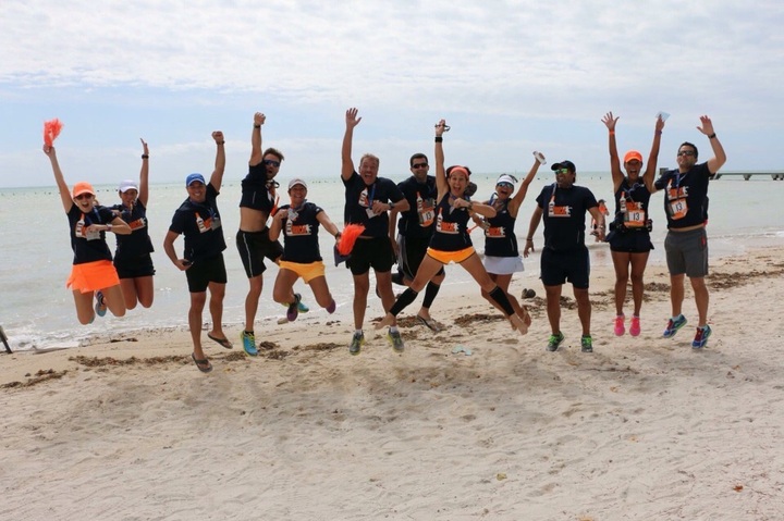 Team Coquis On The Rum At Ragnar Relay Fl Keys Finish Line! T-Shirt Photo
