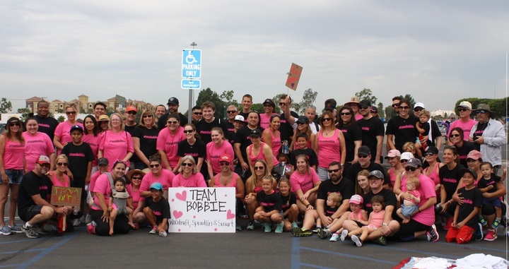 Team Bobbie Walking At Oc Brain Tumor 5k T-Shirt Photo
