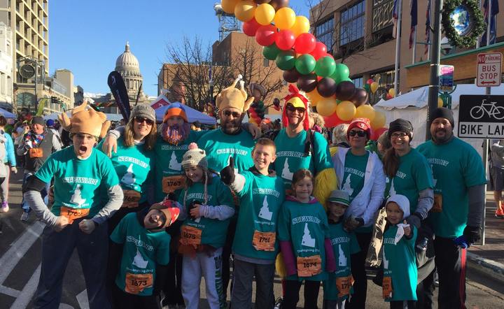 The Stewart Family Takes On The Boise Turkey Trot, 2015. T-Shirt Photo