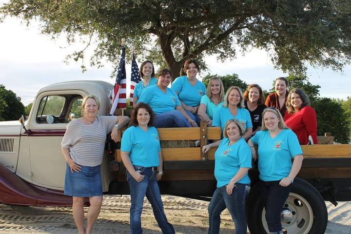 Book Club Meeting In The Florida Orange Groves T-Shirt Photo