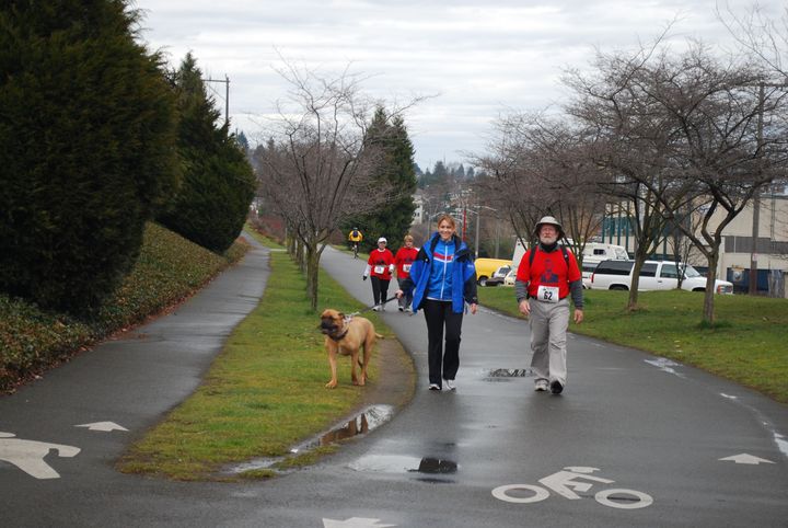Finishers At The Run With Abe 5k T-Shirt Photo