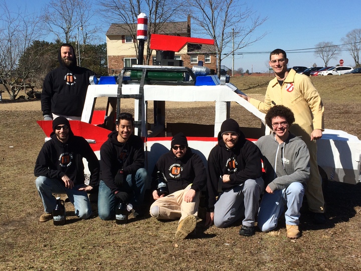 Cardboard Ecto 1 Sled T-Shirt Photo