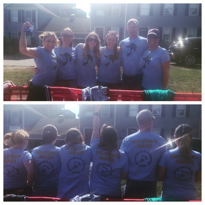 Team Caouette In The Boston Marathon!  T-Shirt Photo