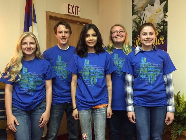 Custom t shirts for grace evangelical free church jr high kfc shirt