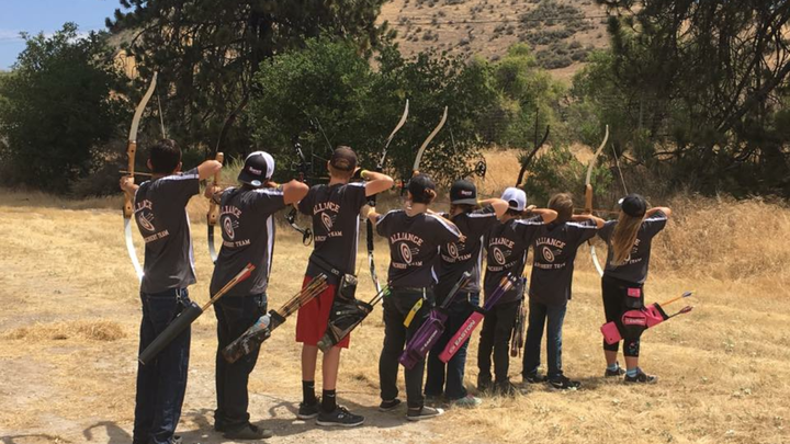 Youth Archery Team In Their New Custom Ink Shirts T-Shirt Photo