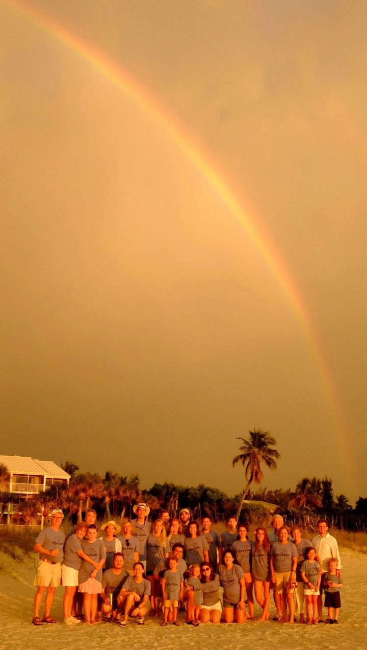 Stormy Beach Rainbow T-Shirt Photo