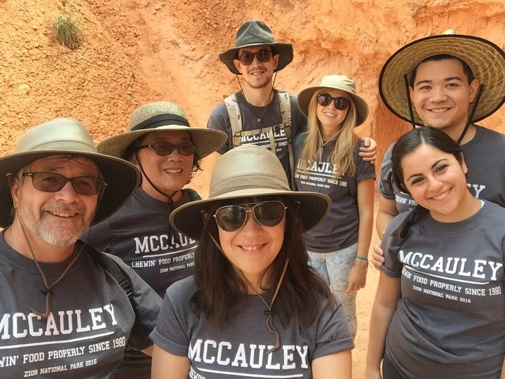 Showin Our Mccauley Family Pride On Our Vacation To Utah This Year. T-Shirt Photo