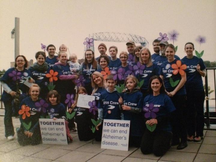 The Pitt Crew  Walk To End Alzheimers T-Shirt Photo