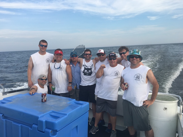 Rock Fishing In Custom Ink On The Chesapeake Bay! T-Shirt Photo