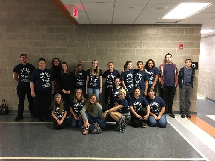 One Act Team Rocking Their T's!  T-Shirt Photo