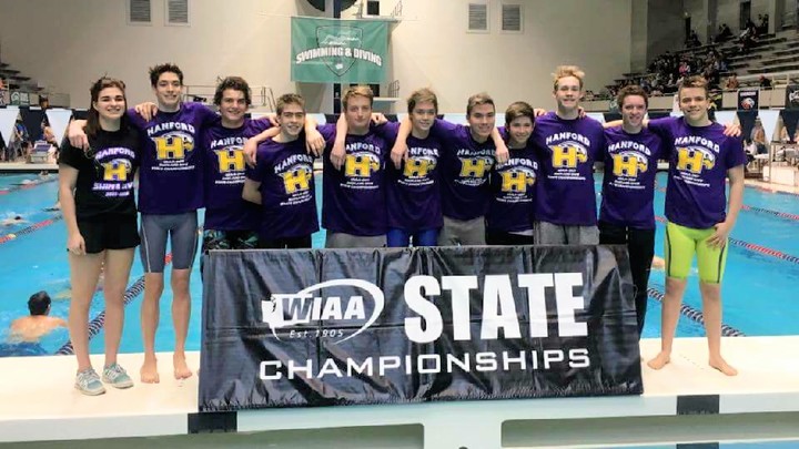 Wiaa 2017 Hanford Hs Swim Team T-Shirt Photo