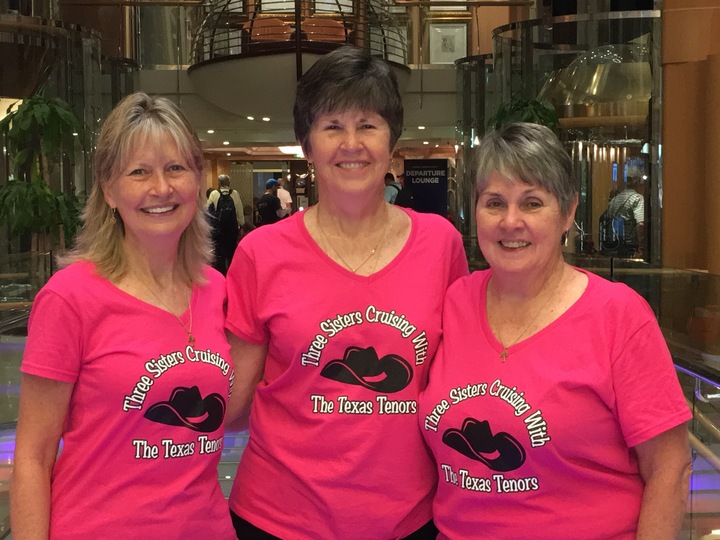 Sisters Cruising With The Texas Tenors Fan Club T-Shirt Photo