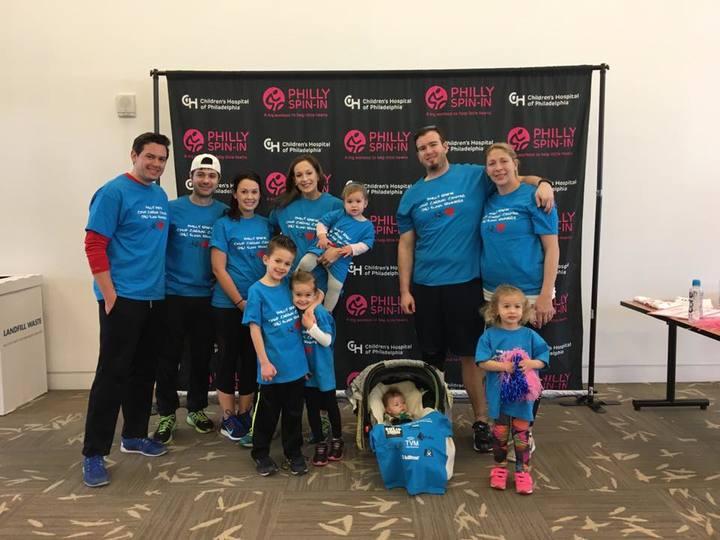 Team (Pa) Sling Spinners Wear Our Custom Ink To Support The Cardiac Center At Chop T-Shirt Photo