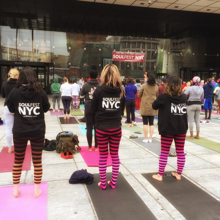 Custom Ink At Harlem's First Yoga Festival Soulfest Nyc T-Shirt Photo