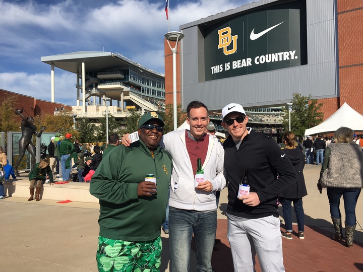 Heartland College Sports Koozies Debut At Baylor Vs. Texas Football Game T-Shirt Photo