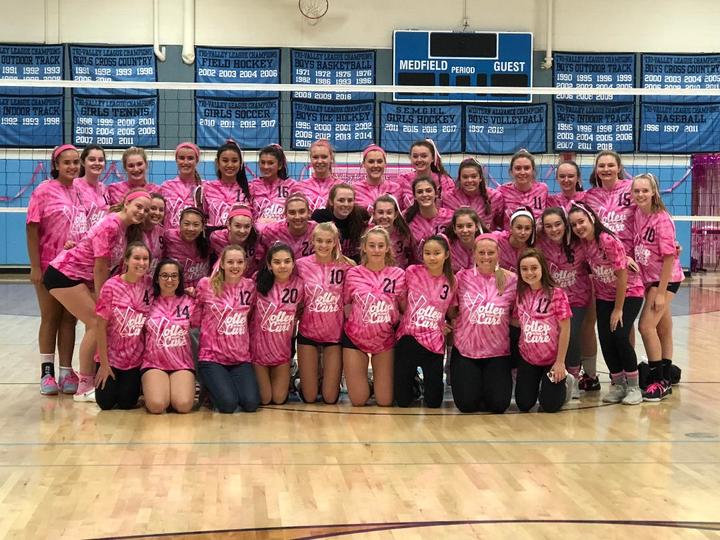 Medfield High School Volleyball Digs Pink To Fight Breast Cancer #Livestrong T-Shirt Photo