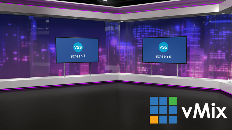 Studio 17 wideLeft (vMix virtual set) buy online | Sendowl