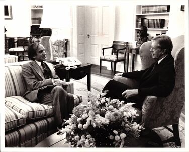 Wiesel in the Oval Office with President Jimmy Carter