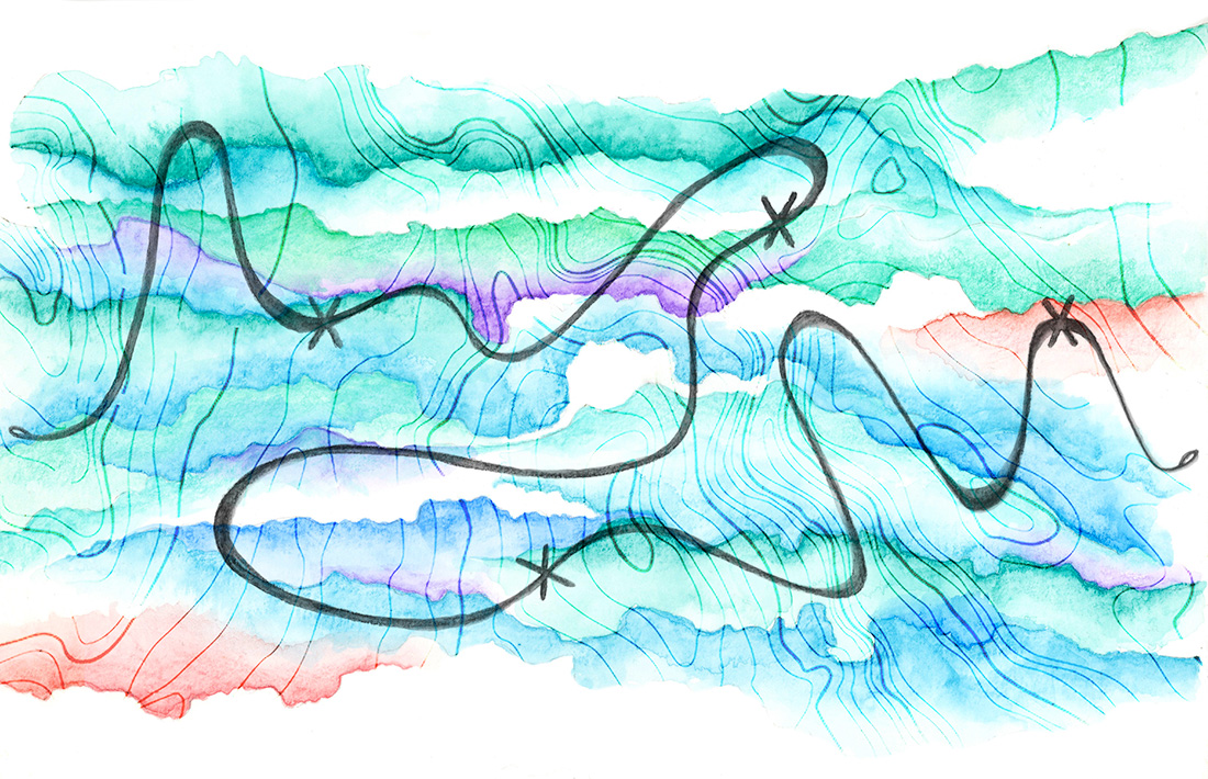 abstract image with winding path