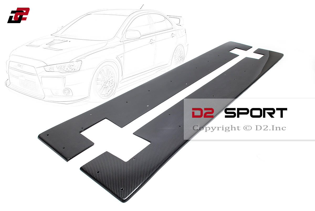 Carbon Fiber K Style Rear Side Skirt Spats for EVO 10 Evolution X with